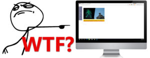 bad websites make you troll face and go wtf, troll face pointing at a bad website that says wtf and a question mark