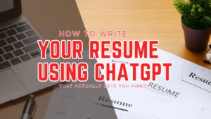 how to write your resume using chatgpt