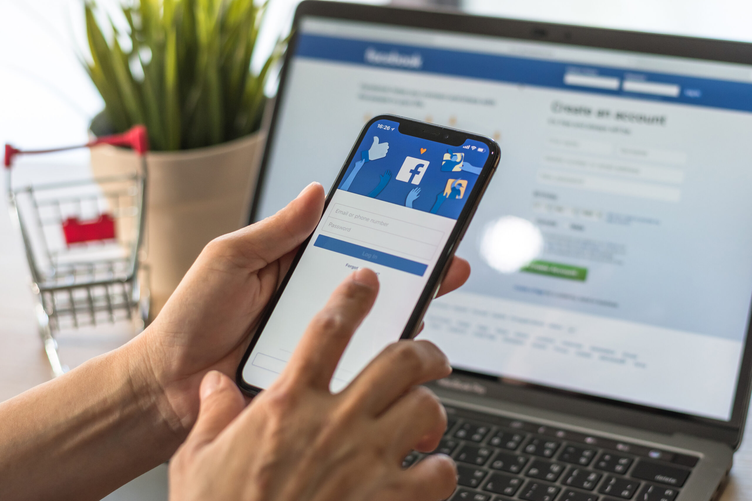 BANGKOK, THAILAND – May 2, 2018: Facebook social media app logo Meta/Facebook Lead Forms Landing Pages And Funnels