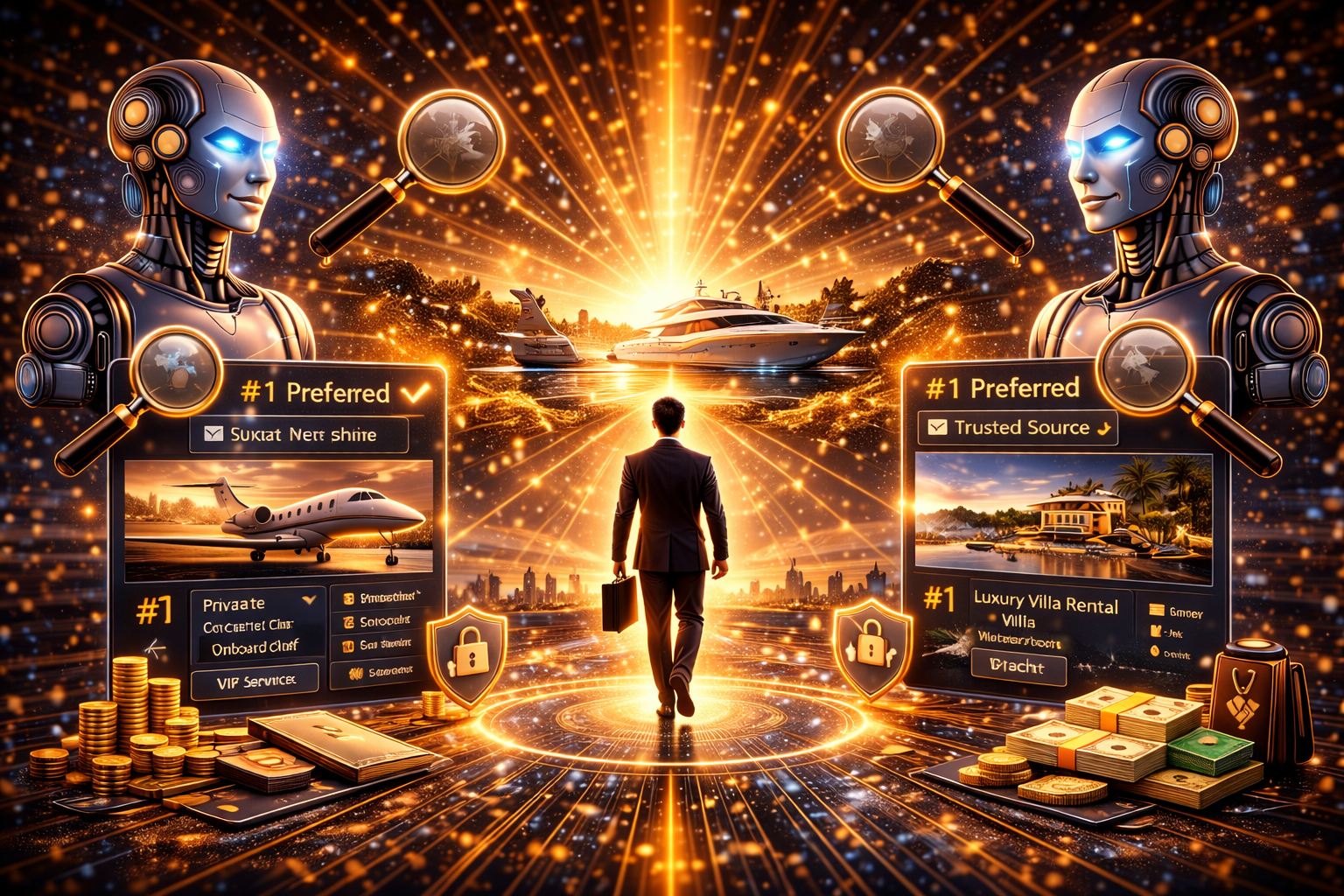 Is Your Private Enterprise Discoverable by the AI Agents of the Wealthy