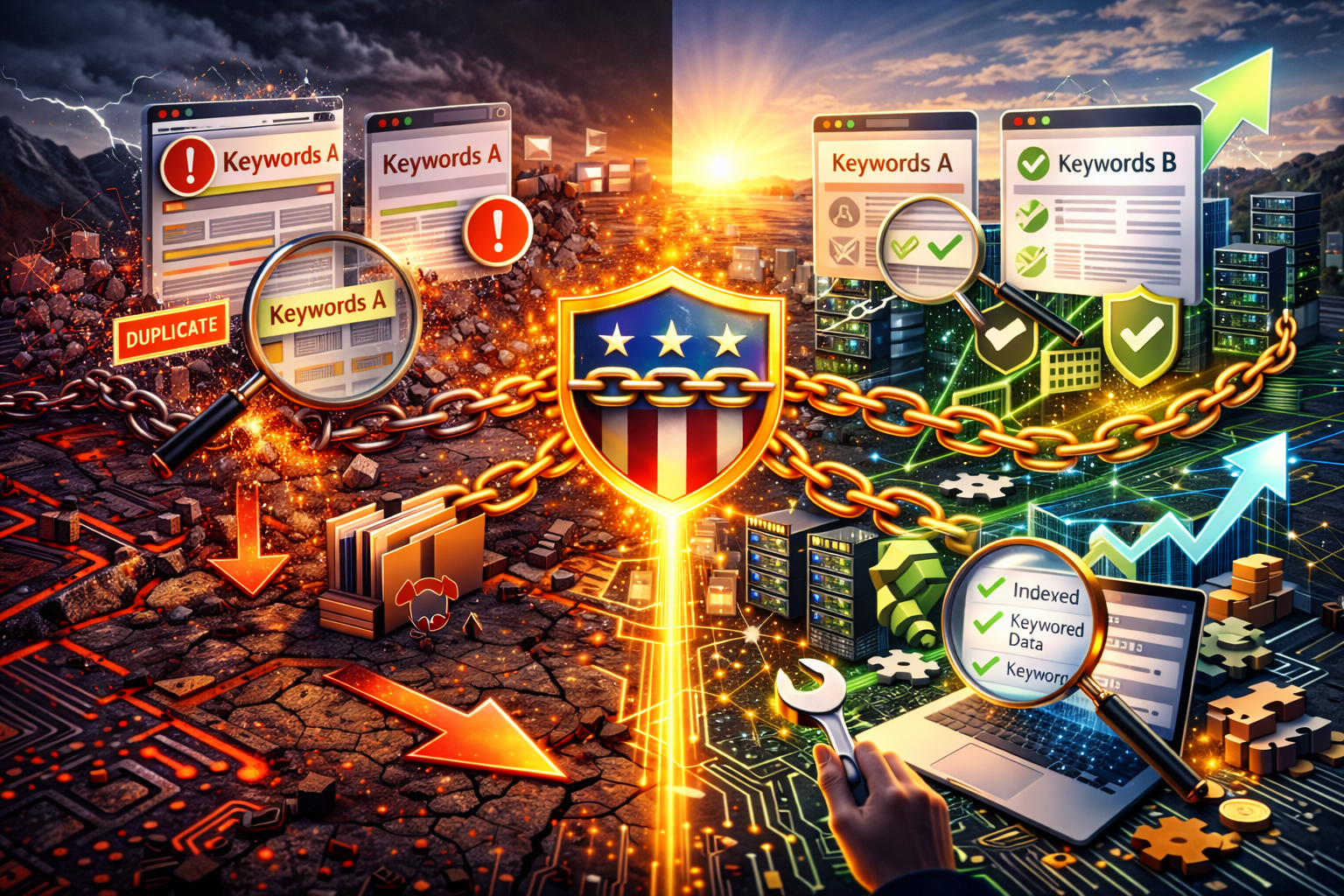 duplicate-content-fixes How do I prevent duplicate content and keyword cannibalization