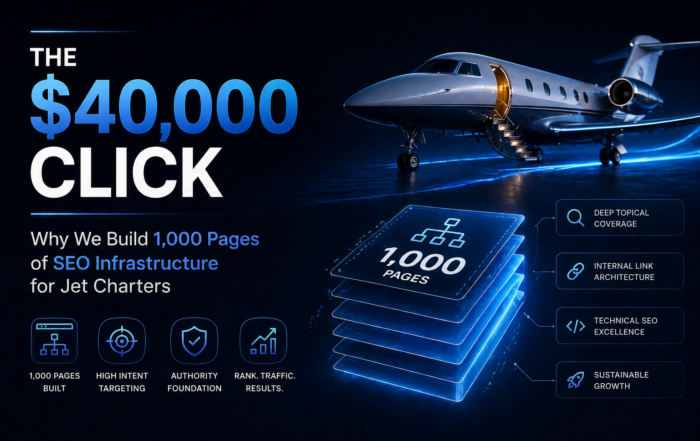 The $40,000 Click: Why We Build 1000 Pages of SEO Infrastructure for Jet Charters