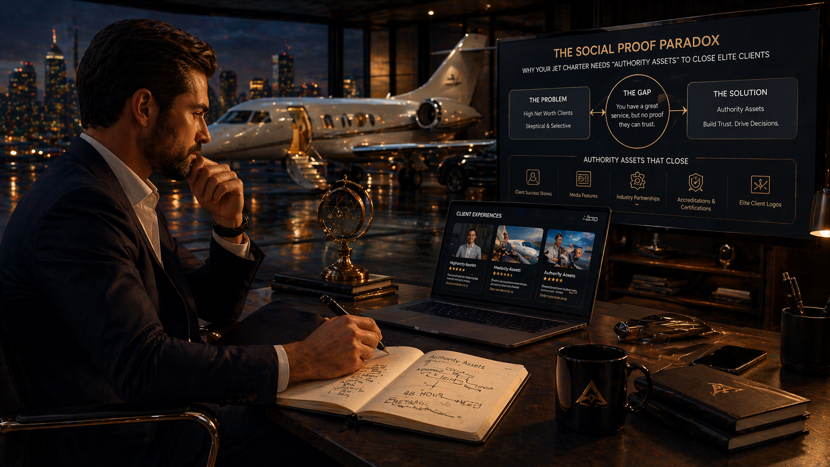 The Social Proof Paradox: Why Your Jet Charter Needs Authority Assets to Close Elite Clients
