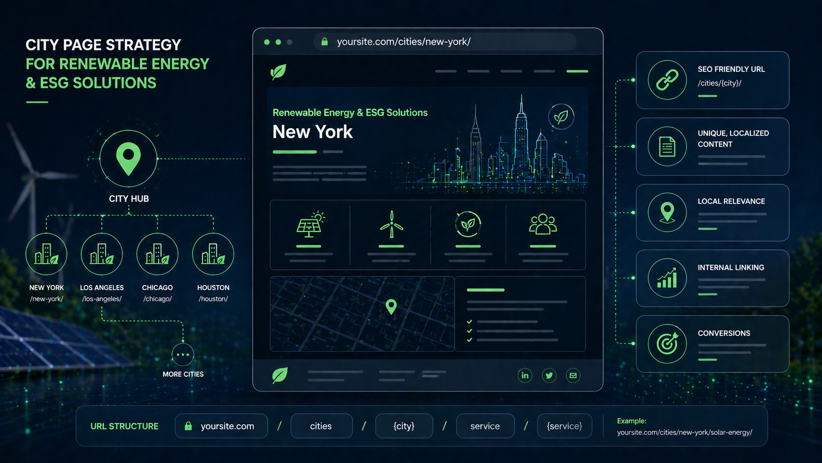 City Page Strategy For Renewable Energy & ESG Solutions