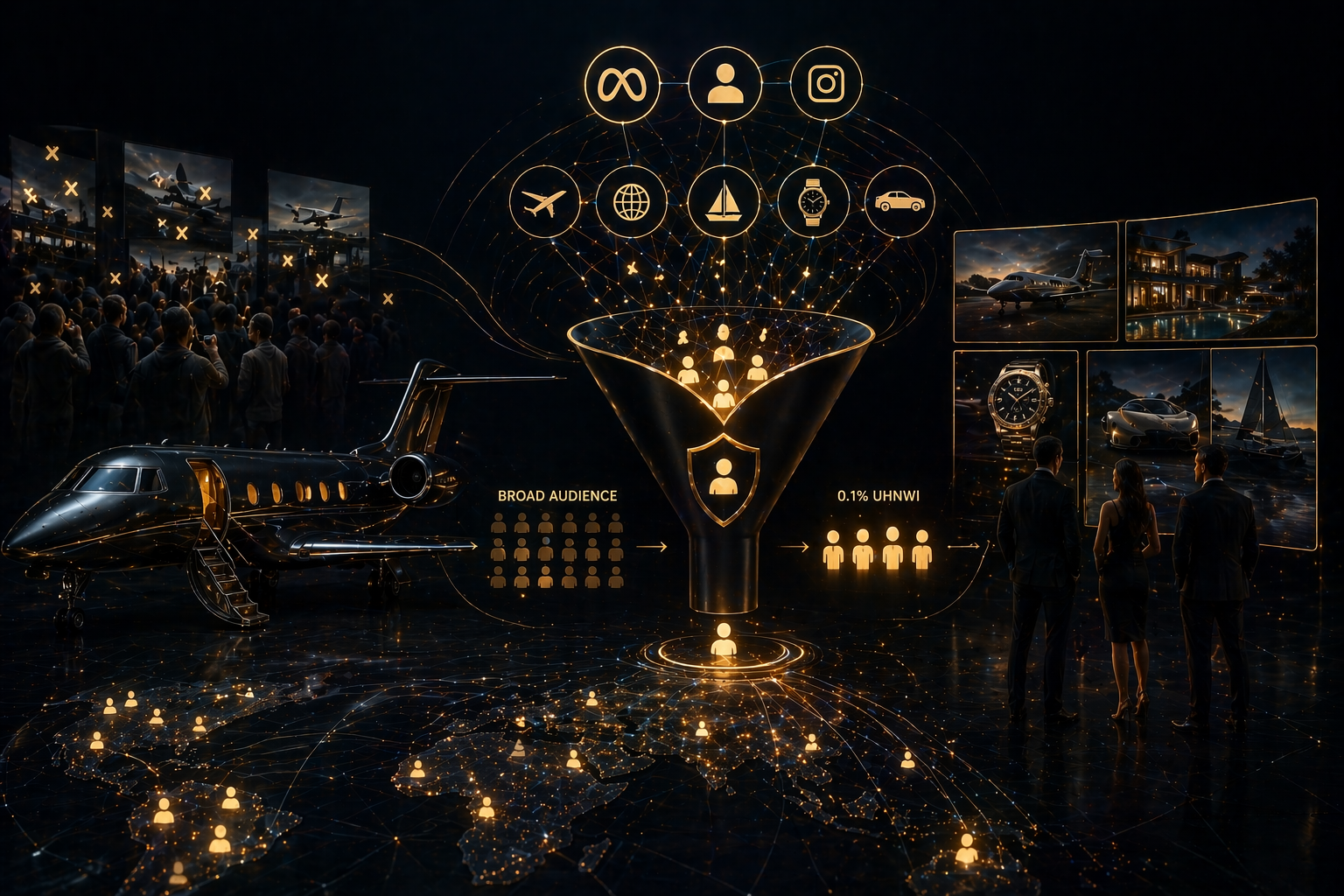 The "UHNWI Filter": How We Use Meta Ads to Reach the 0.1% Without Wasting Budget on "Plane Spotters"