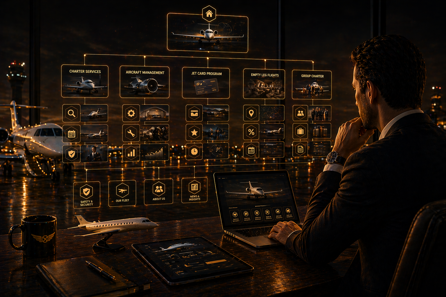 Service Page Architecture For Private Aviation Companies