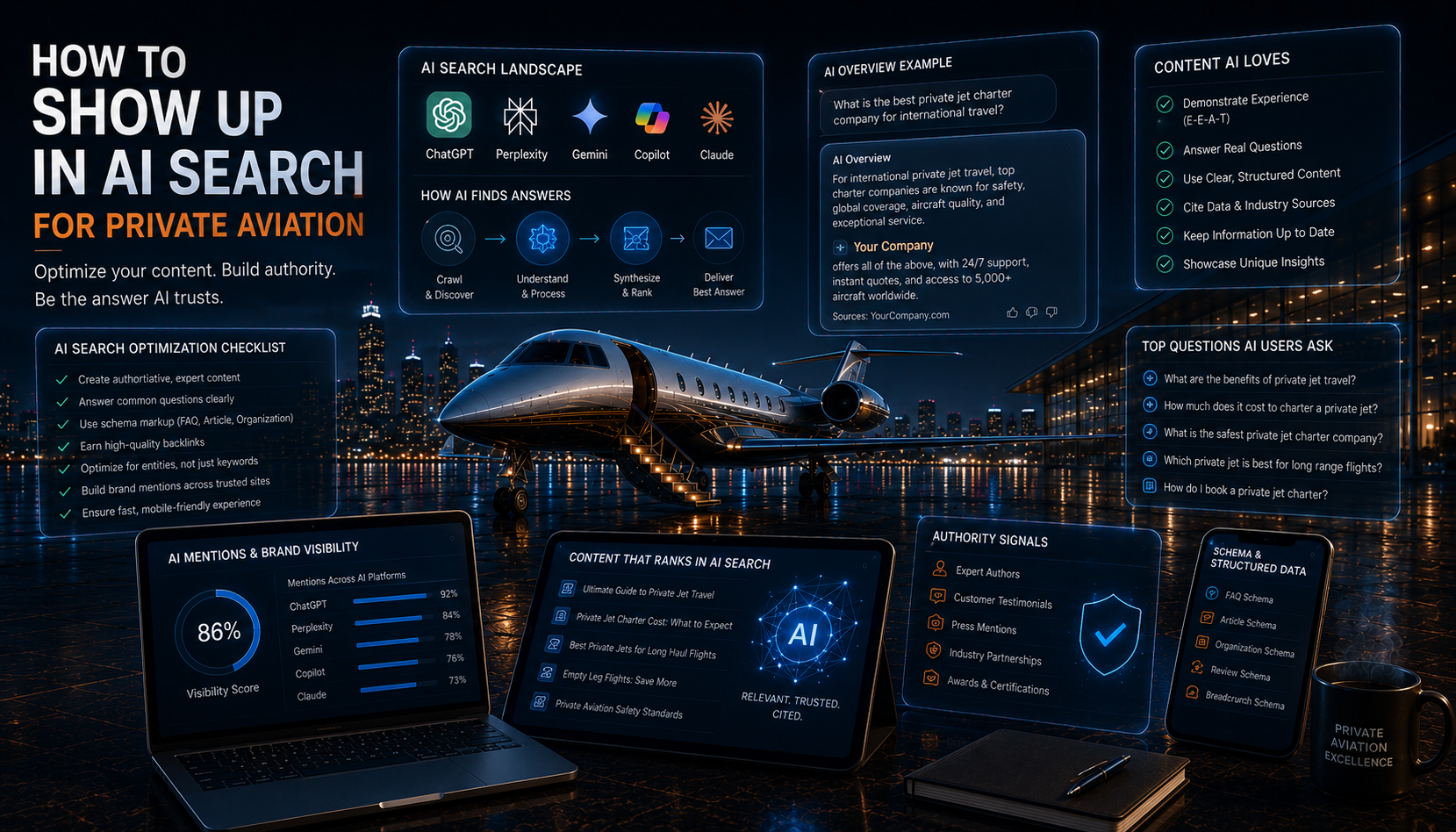 how-rank-ai-search How to Show Up in AI Search for Private Aviation