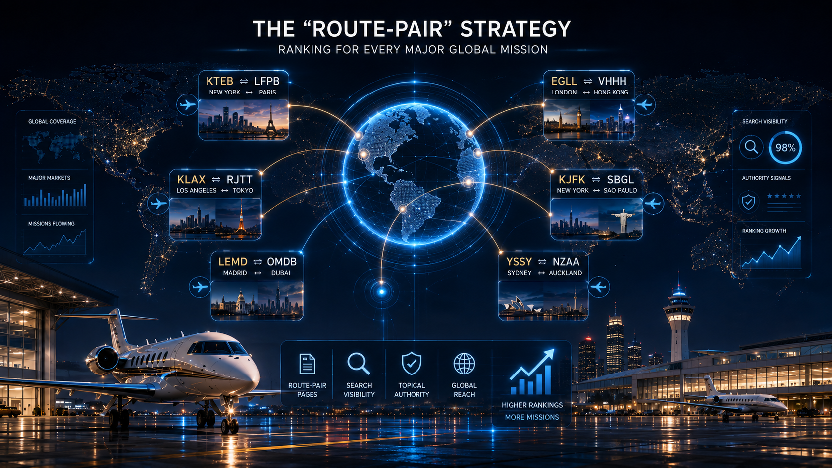The "Route-Pair" Strategy: Ranking for Every Major Global Mission