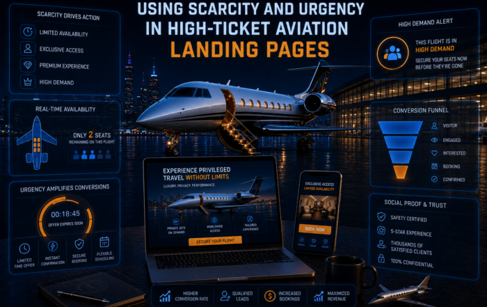 Using Scarcity and Urgency in High-Ticket Aviation Landing Pages