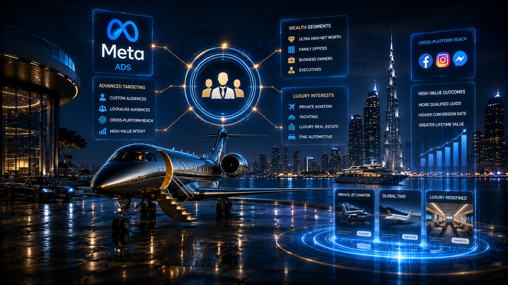 The UHNWI Filter: Advanced Meta Targeting for Private Aviation