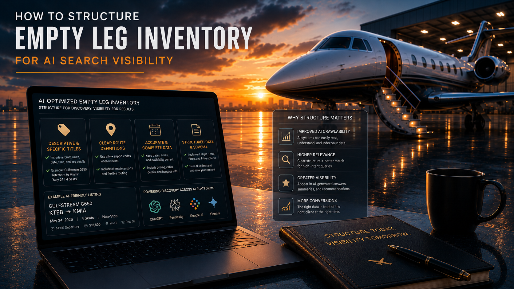 How to Structure Empty Leg Inventory for AI Search Visibility