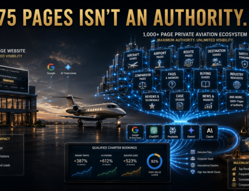 Why Your 75-Page Private Aviation Website Still Doesn’t Rank