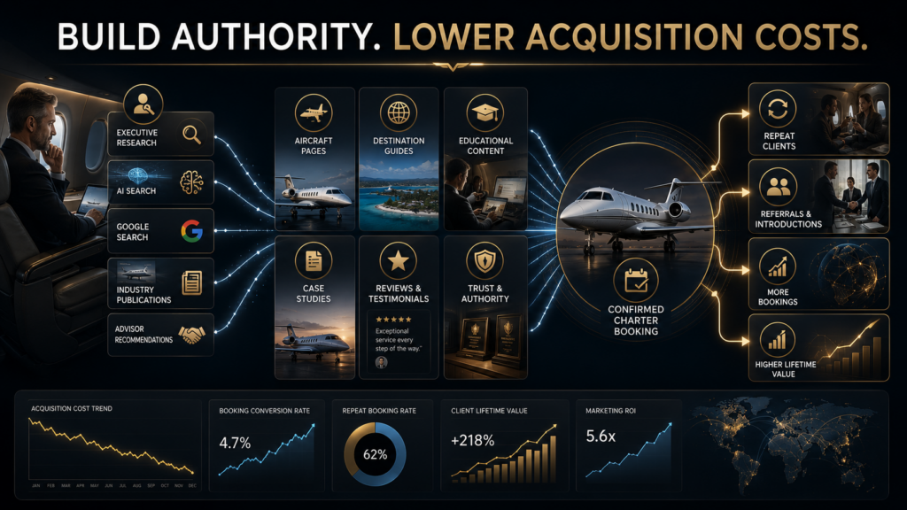 lower booking cost for private aviation