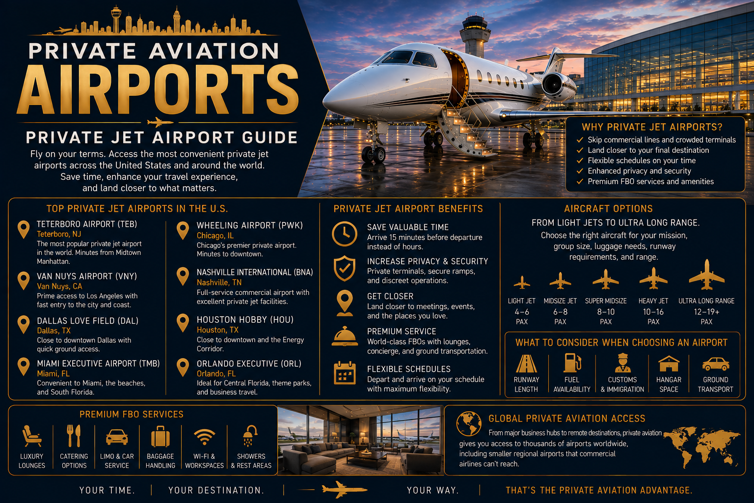 Private Aviation Airports: Private Jet Airport Guide