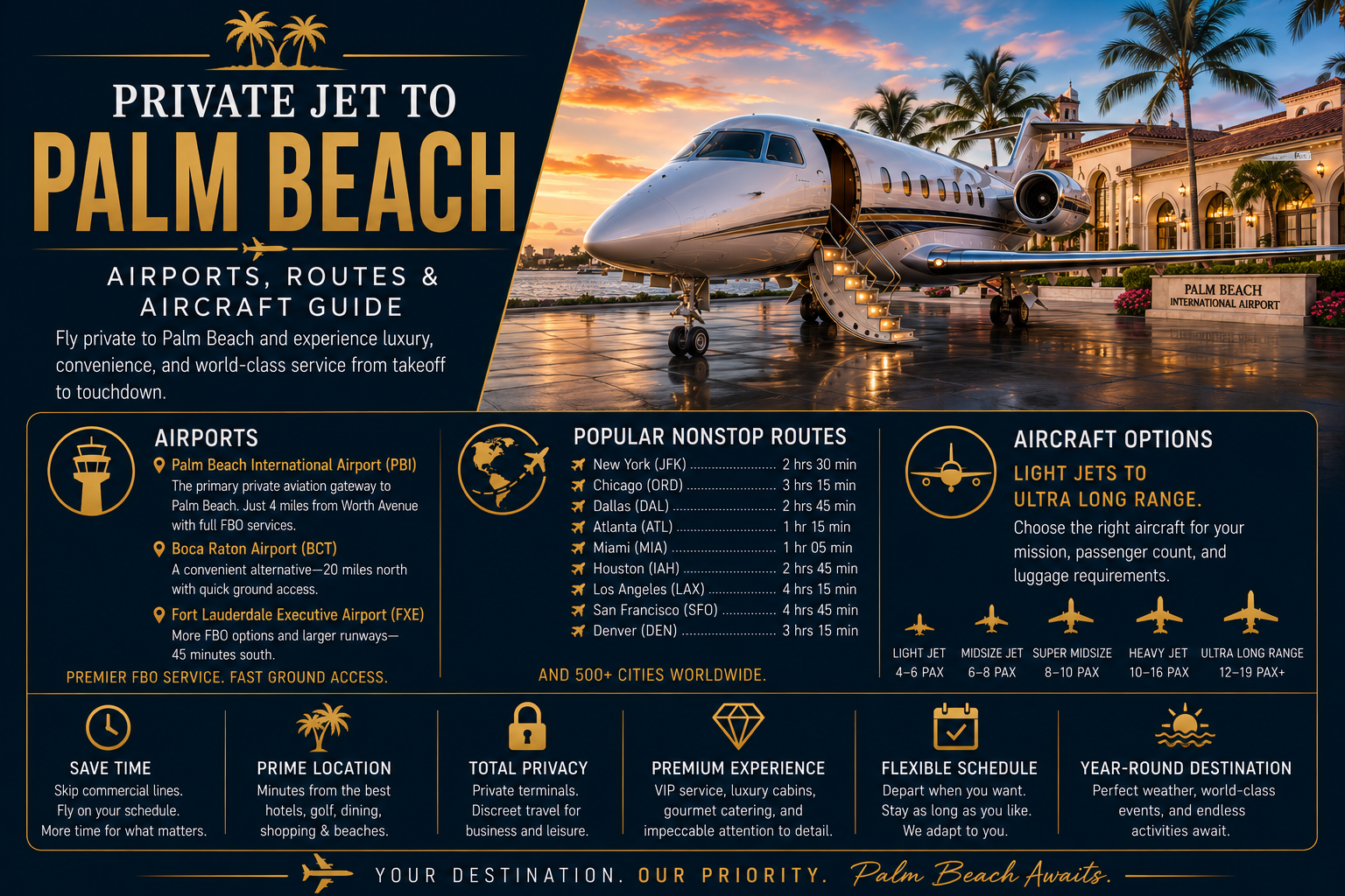 Private Jet to Palm Beach